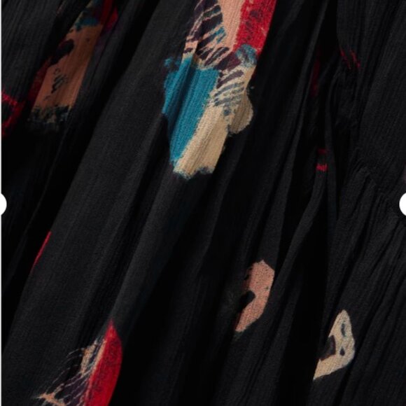 Ulla Johnson Sarai Sleeveless Silk Handkerchief Midi Dress - Picture 5 of 6